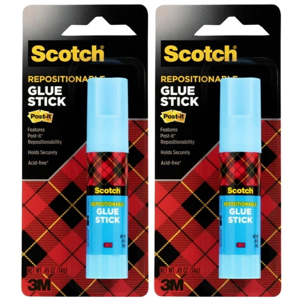 Pegamento en barra reposicionable 3M Scotch 14 g, paquete de 2