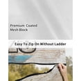 thumbnail image 6 of 4th of July RV Awning Sun Shade Screen 9'X15.3' 250th Anniversary Mesh Sunscreen Patriotic Star Wood Grain Awning Shade Screen with Zipper UV Blocker Completed Kits for RV Motorhome Camper Trailer, 6 of 7