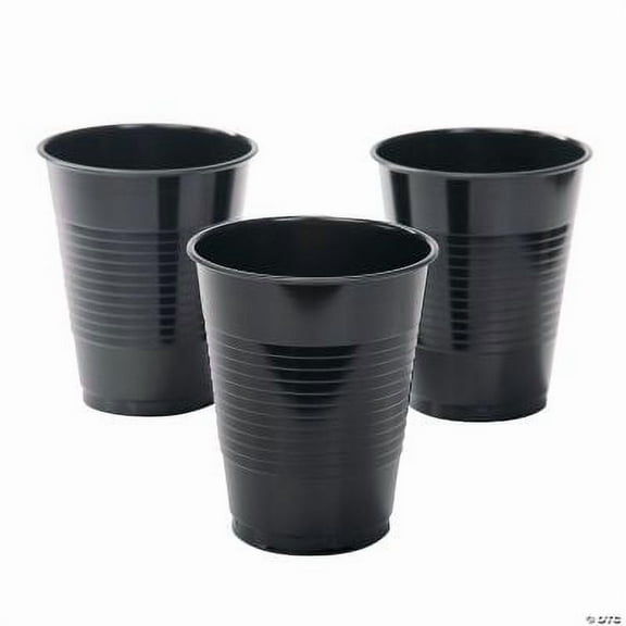Black Plastic Cups - 20 Ct., Party, Party Supplies, 20 Pieces