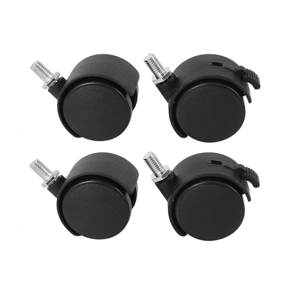 Vruelia Set of 4 Screw In Caster Wheels - 2 With Lock Function