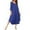 Blue, variant on Ekouaer Nightgown for Women Long Nightshirt Maxi Sleepshirts V Neck Loungewear 3/4 Sleeve Sleepwear Full Length Sleep Dress
