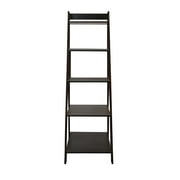 Jela Solid Wood 5 Shelf Ladder Bookcase - Black