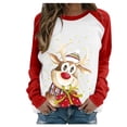 thumbnail image 1 of Camisas Navideñas Para Mujer Blusa de Manga Larga Con Estampado Casual Raglan Odeerbi ODB209638, 1 of 4
