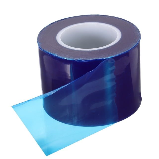 Removable Protective Film Tape, 4 x 656 ft PE Surface Scratch Film Tape Blue