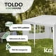 thumbnail image 5 of Toldo Carpa 3x6 M Con Pared Impermeable Acero Jardin Blanco KingsHouse KHFTOLDO36, 5 of 7