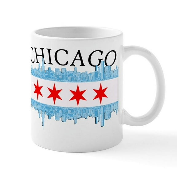 CafePress - Chicago Skyline Mug - 11 oz Ceramic Mug - Novelty Coffee Tea Cup