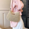 thumbnail image 3 of Bolso de mujer Bolsos de playa Bolsos de mano tejidos bohemios Simple Casual Boho Beige, 3 of 9