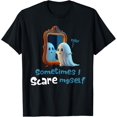 thumbnail image 1 of Camiseta divertida de Halloween con texto en inglés «Sometimes I Scare Myself Boo», 1 of 2