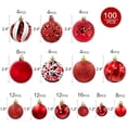 thumbnail image 3 of Adornos De Bolas De Navidad Bolas Colgantes De Plástico Pintadas Decoración De Árbol De Navidad Para Navidad Y Fiestas 100 Uds. Minnieouse HA040078-01, 3 of 6
