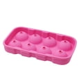 thumbnail image 1 of Molde de silicona Molde de bola de hielo redondo de 8 cavidades Molde para hacer cubitos de hielo para frutas Bandeja para hacer bricolaje Utensilios para hornear, Rosa Kearding HA004937-04, 1 of 7