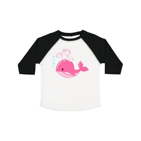 

Inktastic Cute Pink Whale in Nautical Hat Gift Toddler Boy or Toddler Girl T-Shirt