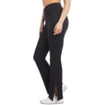 thumbnail image 2 of Danskin -Women's Side Slit Flare -Yoga -Pant, Black Salt, Large, 2 of 3
