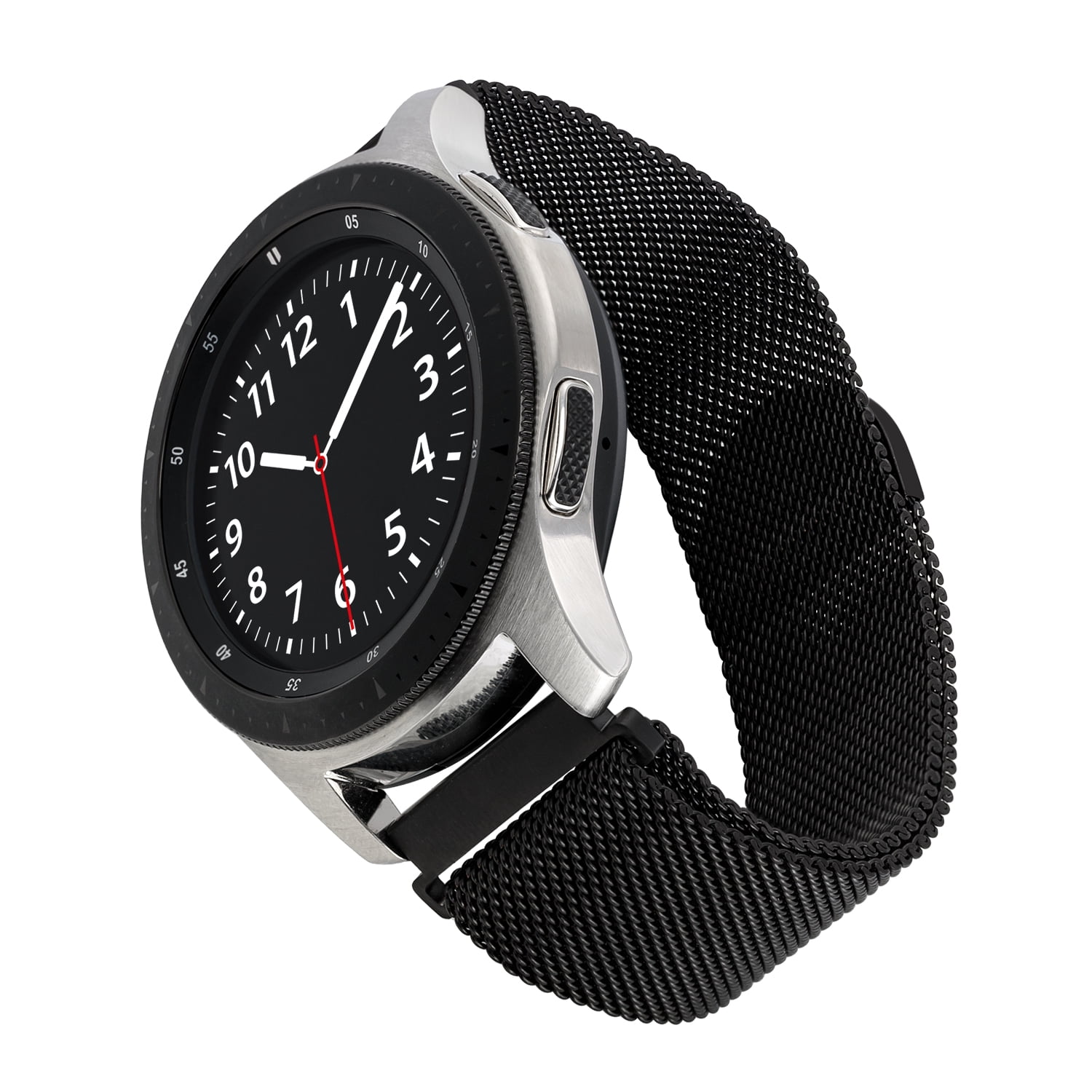 WITHit Black Stainless Steel Mesh Band for 22mm Samsung Universal Watch