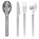 thumbnail image 4 of Wosthever Sistema portátil del utensilio del acero inoxidable 3pcs para el viaje que acampa y que camina el sistema del utensilio del acero, 4 of 6