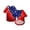 Red, variant on Patriotic Dog Shirt 4th of July Decorations, Breathable Lightweight Pet Tee, Independence Day Red White Blue American Flag Doggy Apparel, Memorial Day Party Supplies for Pets