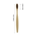 thumbnail image 3 of Biodegradable Natural Bambo0 Toothbrushes 10 Count,Brown Manual Toothbrush, 3 of 5