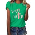 thumbnail image 2 of Honeeladyy - Camiseta de manga corta de verano para mujer, informal, con estampado del Día de San Patricio, cuello redondo, blusa holgada, 2 of 6