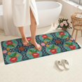 thumbnail image 4 of Pioneer Flower Floral Print Pattern Bathroom Rugs Mat, Non Slip Microfiber Bathroom Rug with Rubber Backing, Soft Mats for Bathroom Floor Tub Shower, 24"x60", 4 of 5