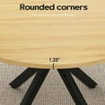 thumbnail image 5 of Soohow 47.2" Round Dining Kitchen Table for 4-6 People, Wood Tabletop with Metal Pedestal Base, 5 of 9