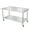 With wheels+Backsplash, curved edge with hook, variant on Stainless Steel Table, 24 x 60 Inches Metal Prep & Work Table with Adjustable Undershelf, for Commercial Kitchen, Restaurant, Hotel and Garage