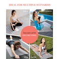 thumbnail image 7 of Light Grey Striped Yoga Towel for Hot Yoga Non Slip, White Simple Neutral Modern Yoga Mat Towel Absorbent Yoga Sweat Towels Microfiber Hot Yoga Blanket for Bikram Pilates 26"x74", 7 of 7