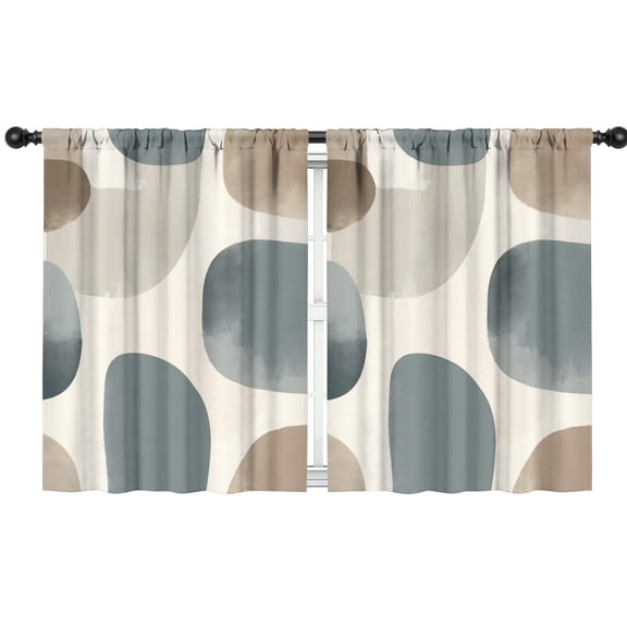Blackout Kids Curtains,Brown and Grey Abstract Art Artwork Childrens Insulated Curtains Set Of 2,Bedroom Essentials,Toddler Room Decor 42x54in(106x137cm)