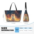thumbnail image 4 of Daiia Starry Sky Constellation Cat Beach Travel Bag - Water-Resistant Beach Bag, Lightweight Tote with 7 Pockets for Women and Men - Gym,Pool,Camping,Reusable Grocery Bag, 4 of 7