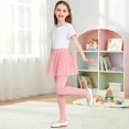 thumbnail image 2 of Ruyang Toddler Girls Leggings Star Sequin Decor Mesh Tulle Skirt Leggings Kids Elastic Waist Dance Skirt Pants School Performance Trousers, 2 of 7