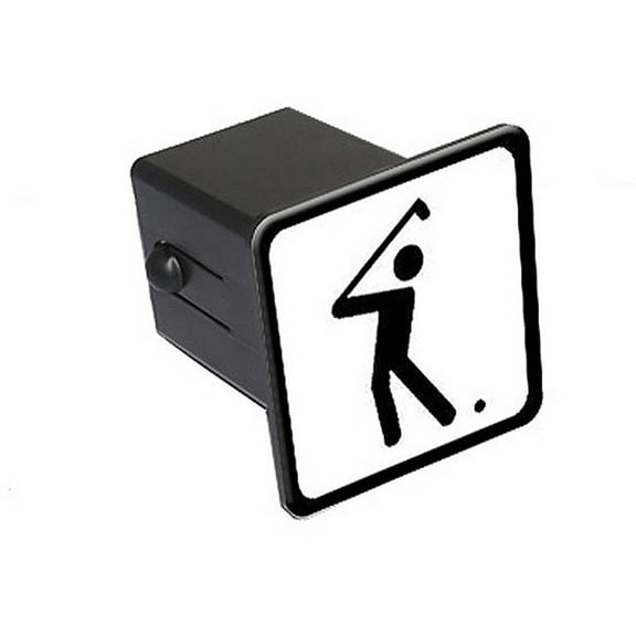 Golf Golfing Golfer Sign Symbol 2" Tow Trailer Hitch Cover Plug Insert