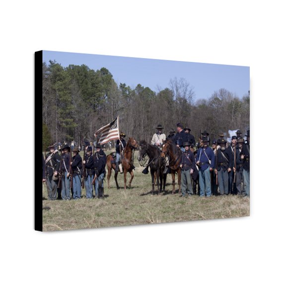 Canvas Print: Reenactment Of Civil War Siege Of April 1862, Bridgeport, Alabama