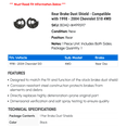 thumbnail image 2 of Rear Brake Dust Shield - Compatible with 1998 - 2004 Chevy S10 4WD 1999 2000 2001 2002 2003, 2 of 2