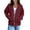 07#Wine, variant on Zip Up Hoodie Women Oversized Fall Fashion Long Sleeve Hooded Sweatshirts Casual Y2K Jacket 2025 Winter Clothes Dark Purple S