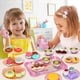 thumbnail image 4 of KMUYSL Juego de fiesta de té para niñas pequeñas, juguete de cocina para niños de 3 4 5 6 años, juguetes para niñas con juego de té de hojalata, postres y estuche de transporte, regalo de Navidad de P, 4 of 4