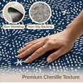 thumbnail image 6 of ODIKA 2'x3' Navy Geometric Parquet Contemporary Design Washable Throw Rug Intricate Hand Drawn Textured Motifs With Radiating Star Medallions for Hallway, Study Room, Non-Slip Low Profile, Flatwoven, 6 of 7