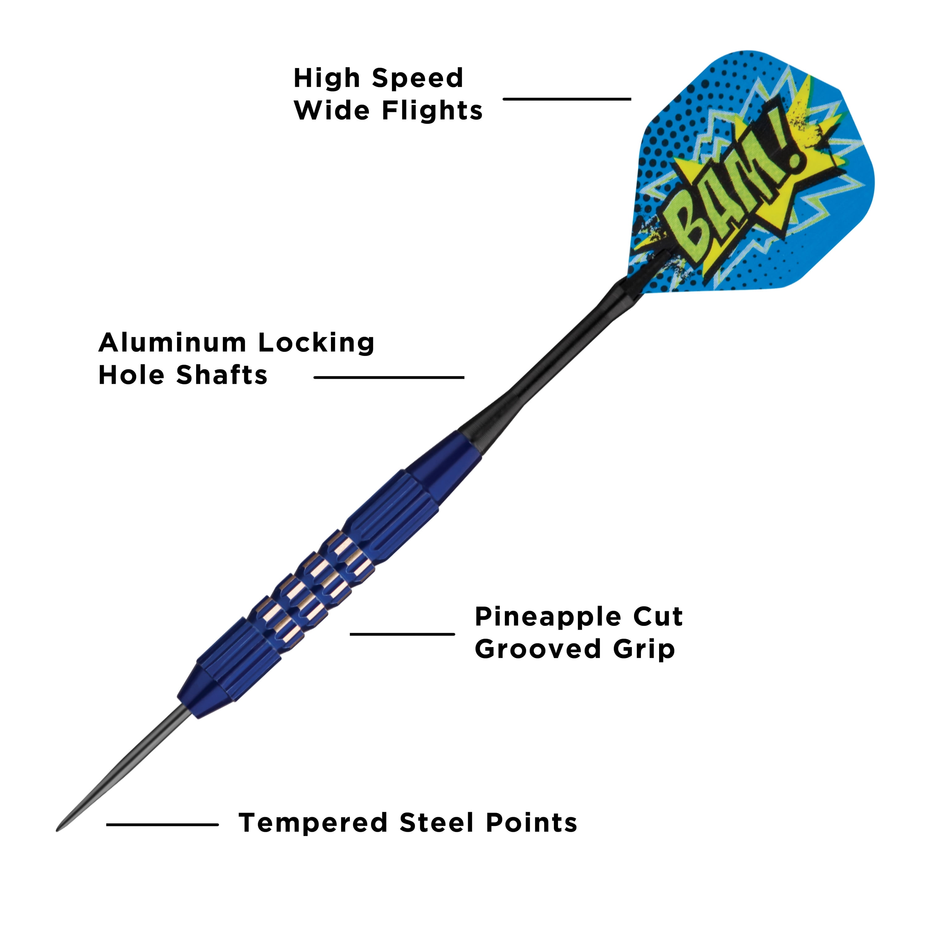 Viper Comix Steel Tip Dart Set, Blue, 22 Grams