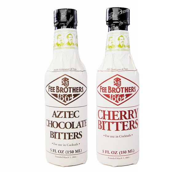 MULMEHË Exclusive Fee Brothers Cherry and Aztec Chocolate Bitters Bundle, 2 Bottles