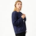 thumbnail image 2 of Smawell Women's Mid Length Hooded Parka Windbreaker Jacket, Casual Drawstring Waist Utility Coat with Multi Pockets, Lightweight Windproof Outdoor Trench Coat for Fall Spring, 2 of 6