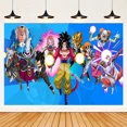 thumbnail image 5 of Fondo de feliz cumpleaños de Dragon Ball con dibujos animados de Anime Son Goku, decoración de pared, fondo de fotografía, suministros para fiestas, regalos de Navidad, 5 of 5