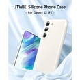 thumbnail image 5 of [3 in 1 for Samsung Galaxy S21 FE 5G Case, with Screen Protector, [Upgraded Enhanced Camera Protection][Microfiber Lining] Shockproof Liquid Silicone Phone Case. (Stone), 5 of 12
