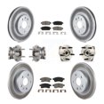 thumbnail image 1 of Transit Auto Front Rear Hub Bearings Assembly Coated Disc Brake Rotors and Ceramic Pads Kit (10Pc) for Car Chevrolet Cruze Limited - Left Right Side (Driver Passenger) KBB-123687, 1 of 11