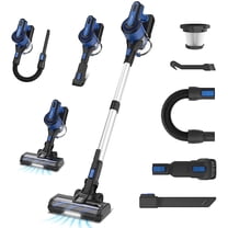 Seauto Cordless Vacuum Cleaners, 8-in-1 Lightweight Stick Vacuum, Handheld Vacuum for Carpet, Hardwood Floor, Pet Hair & Car Cleaning, Blue