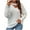 White, variant on Lilgiuy Women Casual Soild Long Sleeve Knit Pullover Crewneck Sweater Coat,Gray,6(M) Winter Fashion 2022