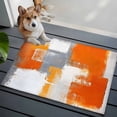 thumbnail image 4 of Burnt Orange Grey Area Rugs 2x3 for Living Room, Oil Painting Smear Modern Abstract Art Non Slip Washable Rug Runner, Low Pile Indoor Floor Carpet Mat Bathroom Rugs for Bedroom, Kids Room, 4 of 9