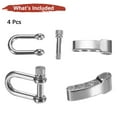 thumbnail image 4 of Hebilla de Pulsera de Paracord Uxcell [4PCS] - Hebilla de Metal Ajustable en Forma de U para Pulseras y Cinturones [Plata-Cabeza Redonda], 4 of 6