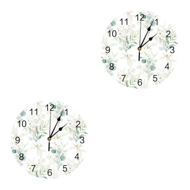 mmirethe Unique Style Round Wall Clock Timeless For Any Space Durable Construction Decorative Wall Clock As Shown type 7 2Set