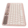 thumbnail image 3 of Teclado Bluetooth retro Bling Bling ultrafino con luz RGB color rosa, 3 of 12