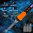 thumbnail image 3 of Soldering iron, 120W Soldering Gun, 9-in-1 Soldering Kit LCD Adjustable Temperature 392-932℉ & Thermostatic Design, Soldering Iron Kit with 5PCS Soldering Tips, Wire,Sponge,Flux, 3 of 7