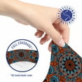 thumbnail image 5 of Mandala Office Chair Slipcover, Ornate Lace Chinese Pattern Circles Swirls and Dots Flower Illustration, Protective Stretch Decorative Fabric Cover, Standard Size, Blue Vermilion Black, by Ambesonne, 5 of 5