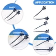 thumbnail image 2 of Miangastore Rhinestone Hair Accessories Dark Blue 2Pairs 6.50X1.00X0.50cm, 2 of 9