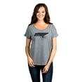 thumbnail image 2 of Thread Tank Home Roots State Tennessee TN Women's Relaxed Slouchy Dolman T-Shirt Tee Heather Grey Small, 2 of 4